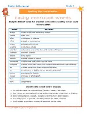 cover image of Grade 4 English: Spelling Tips and Practice Workbook 3